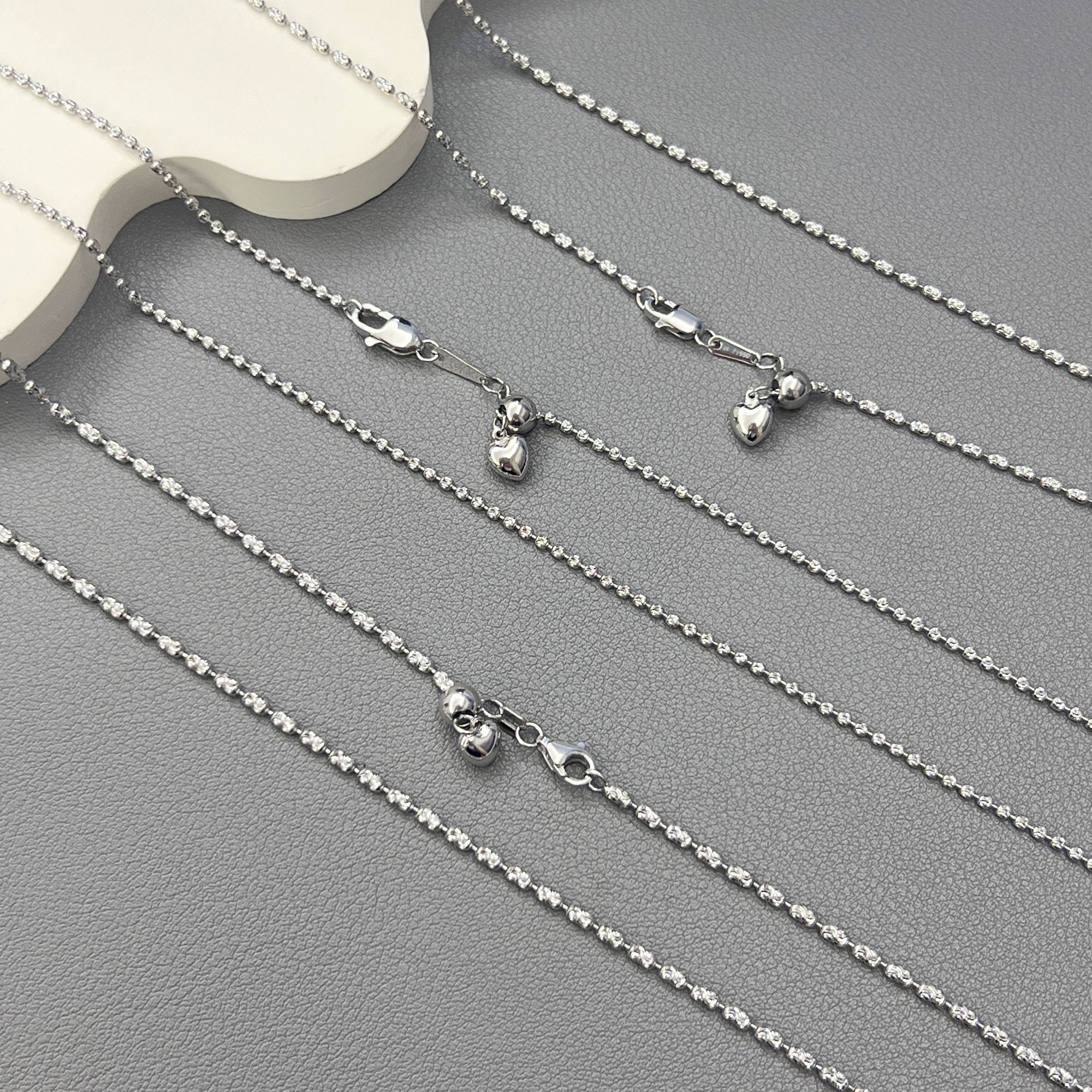 不支持退换【346/g】铂金PT950 珠光链抽拉多功能万能链 多样性发一