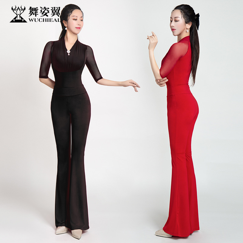 舞姿翼修身形体衣礼仪服2025新款训练走秀现代舞练功服舞蹈高级感