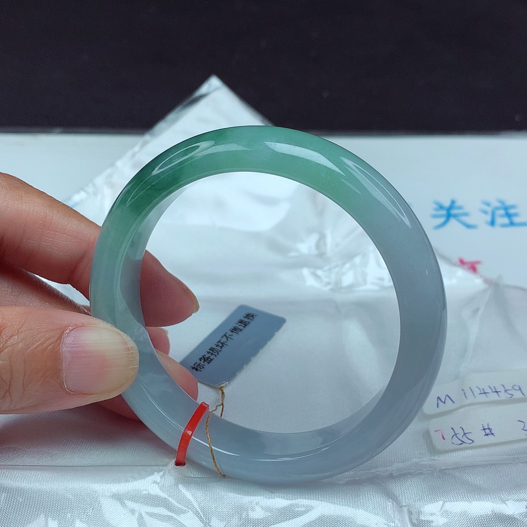 翡翠未镶嵌手镯55圈4459