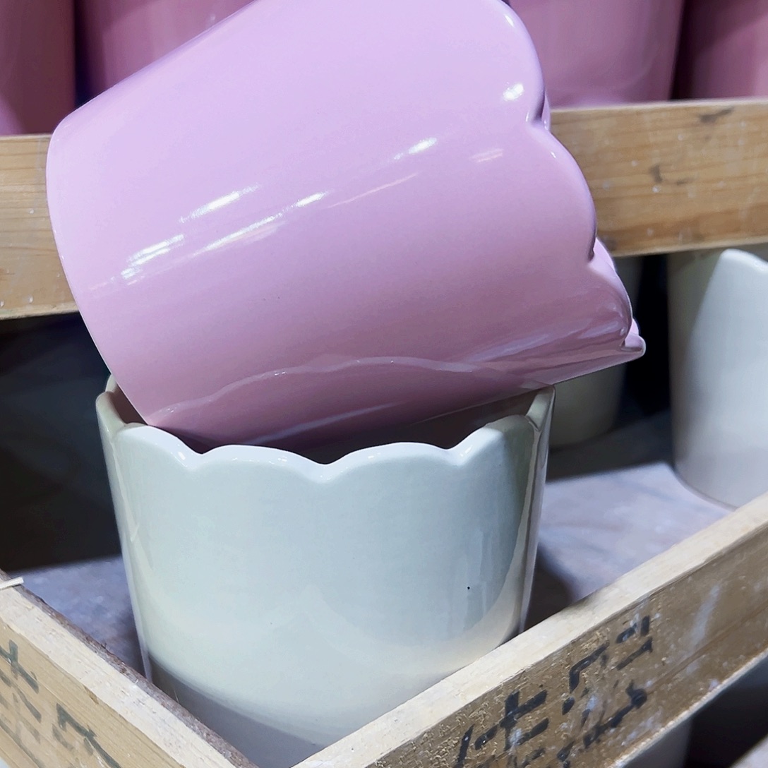 有孔外贸尾单陶瓷花盆凑单10米包邮