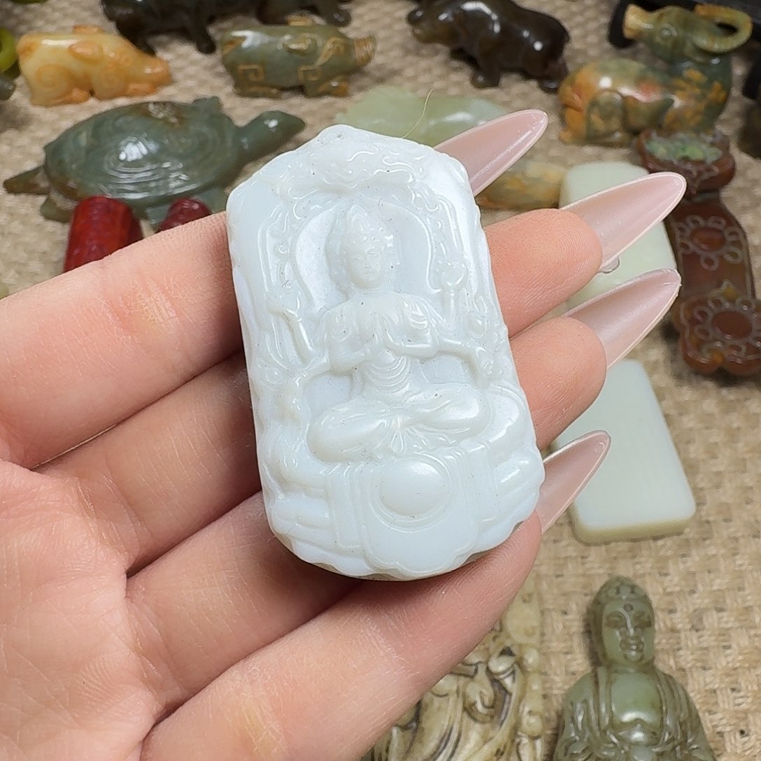 白玉菩提吊坠挂件