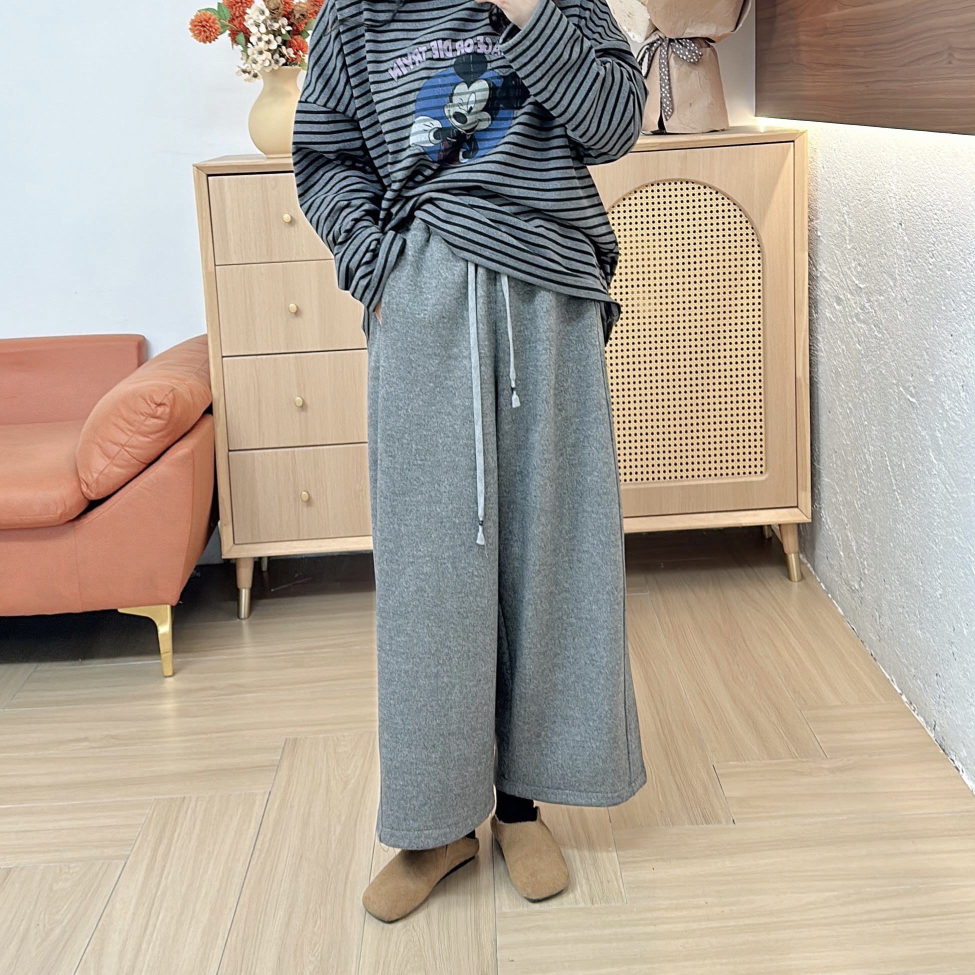 （6742）冬季新款加绒奶奶裤