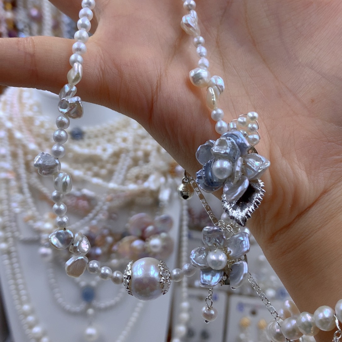 壹***壹银S925镶嵌淡水珍珠项链