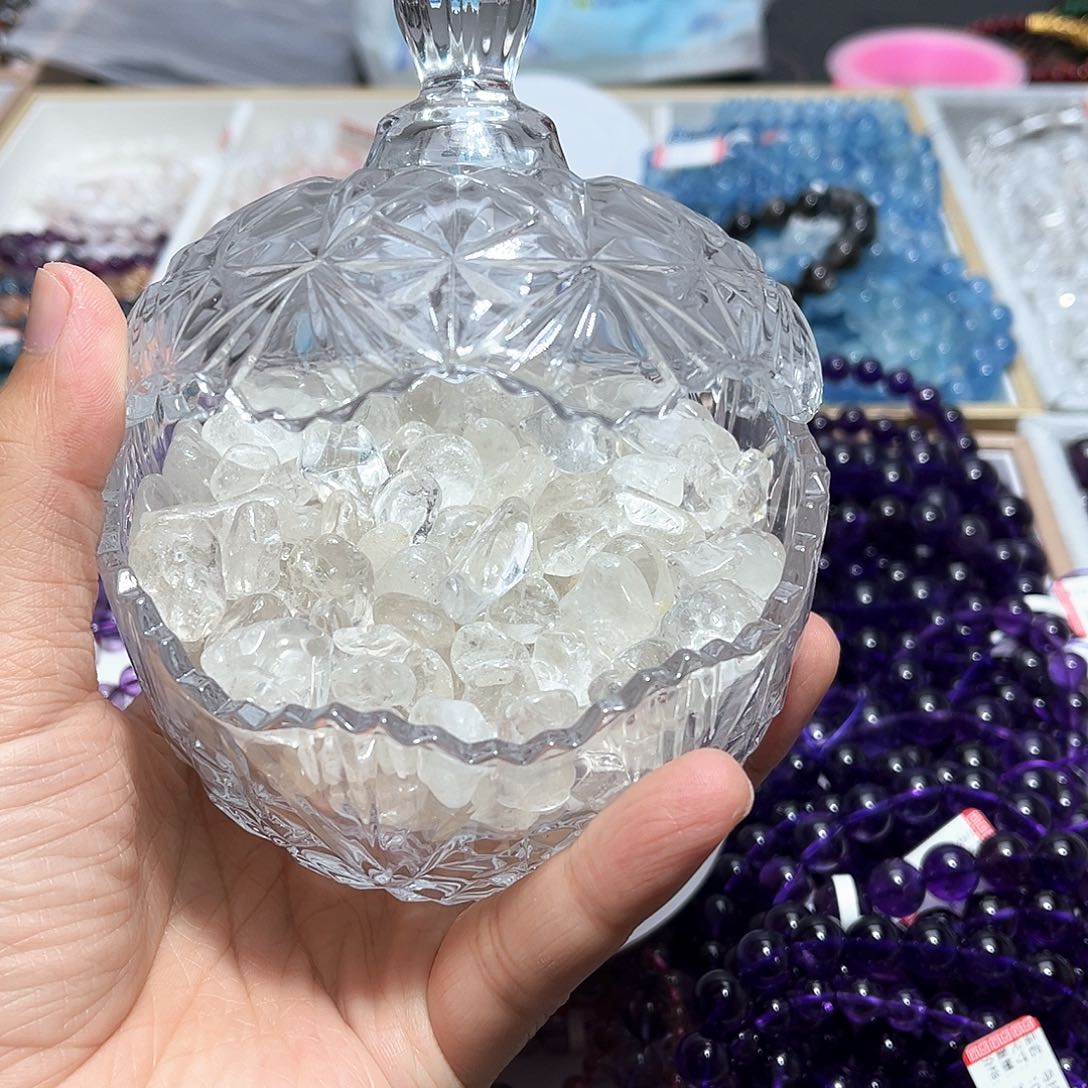 水晶手链未镶嵌消磁碗+200g白水碎石