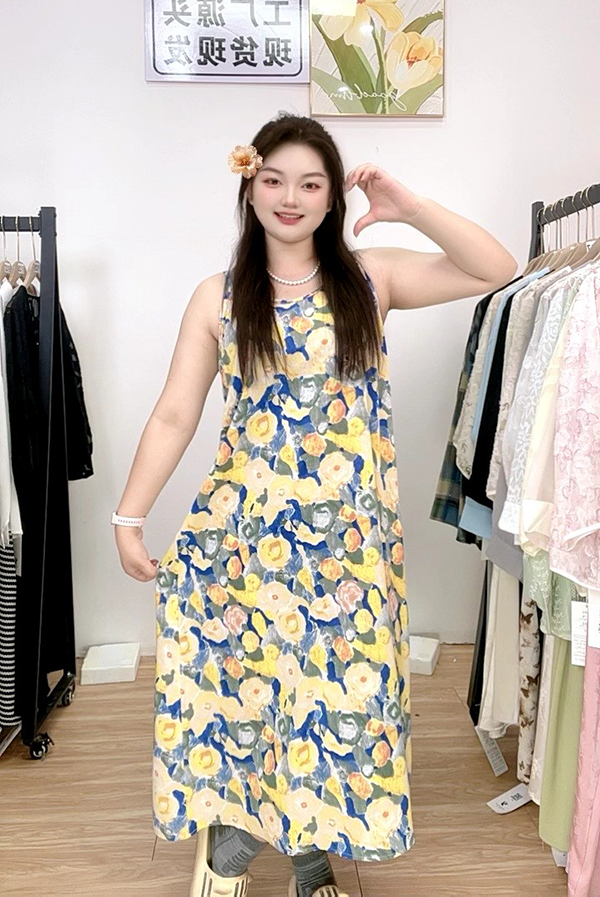 【单裙子F101-F175】2025夏季新款大码套装吊带裙微胖穿搭新中式