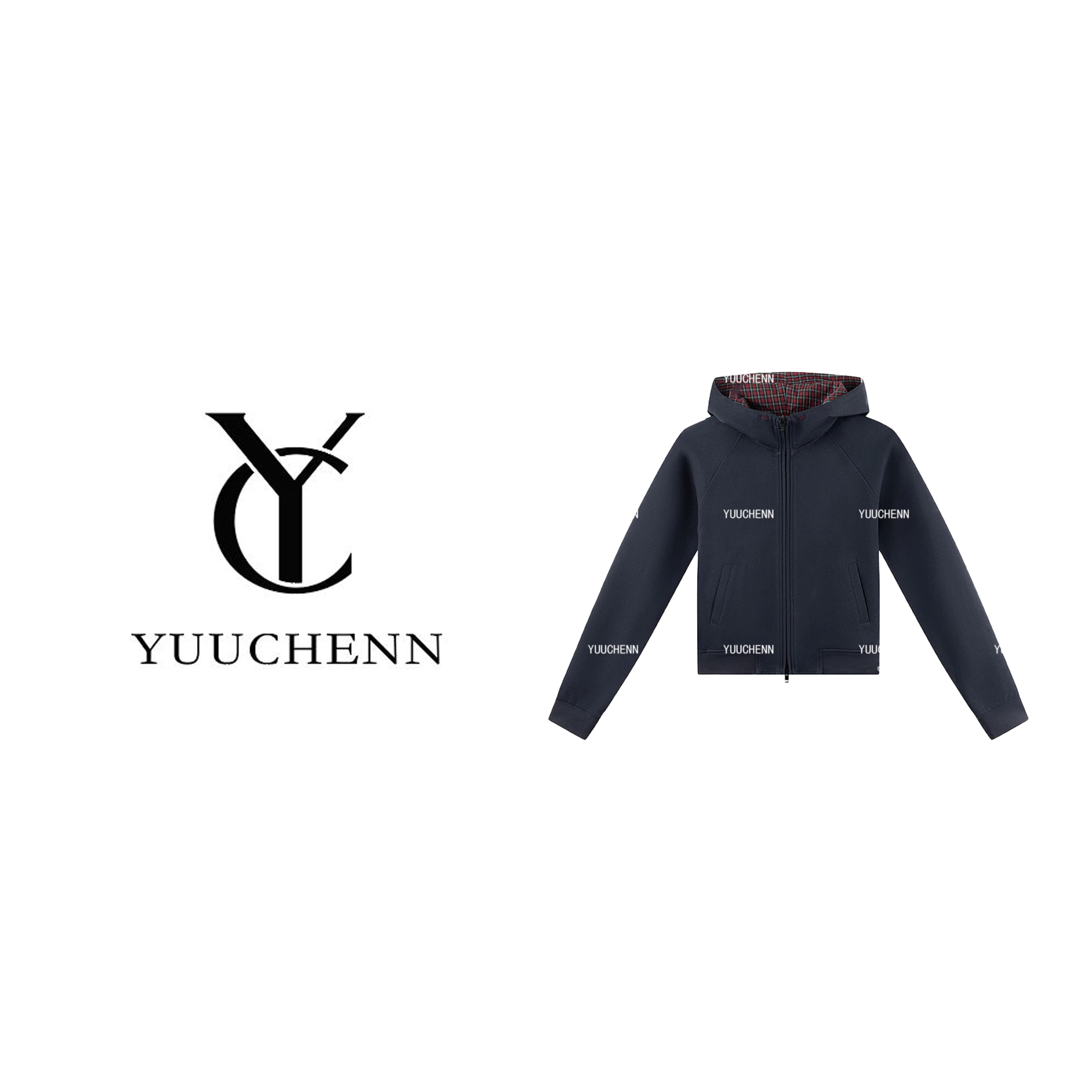 YUUCHENN 纯棉长袖硬挺连帽耐磨常规宽松型卫衣CC2C1749