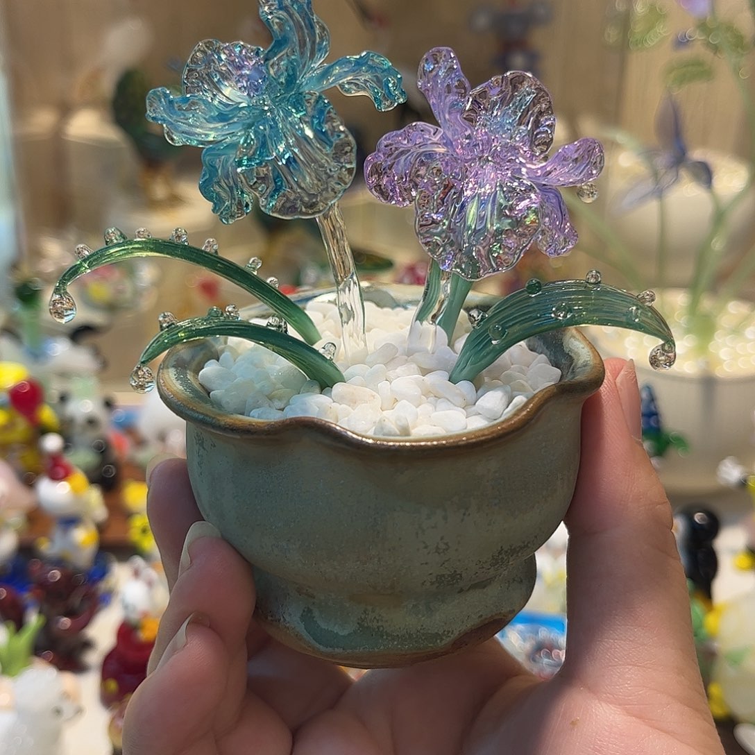 手工艺品琉璃鸢尾