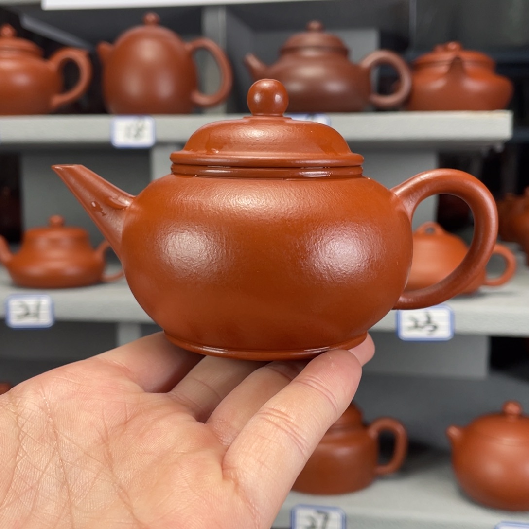 茶壶紫砂黎*赵庄朱泥全手工170毫升