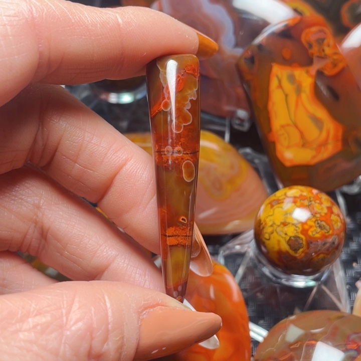 玛瑙/玉髓战国玛瑙挂件未镶嵌八***任