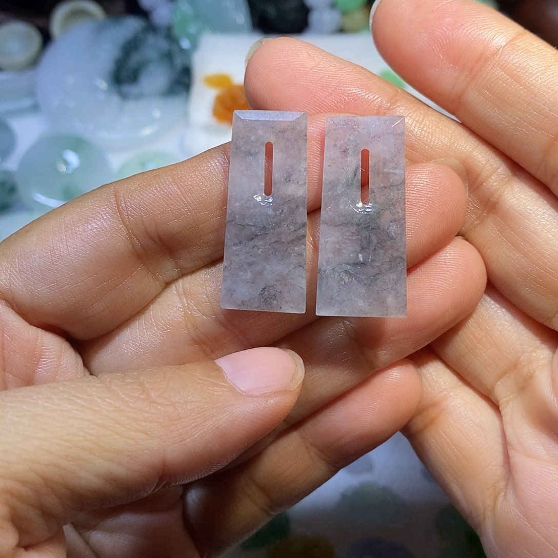 定制翡翠未镶嵌一对