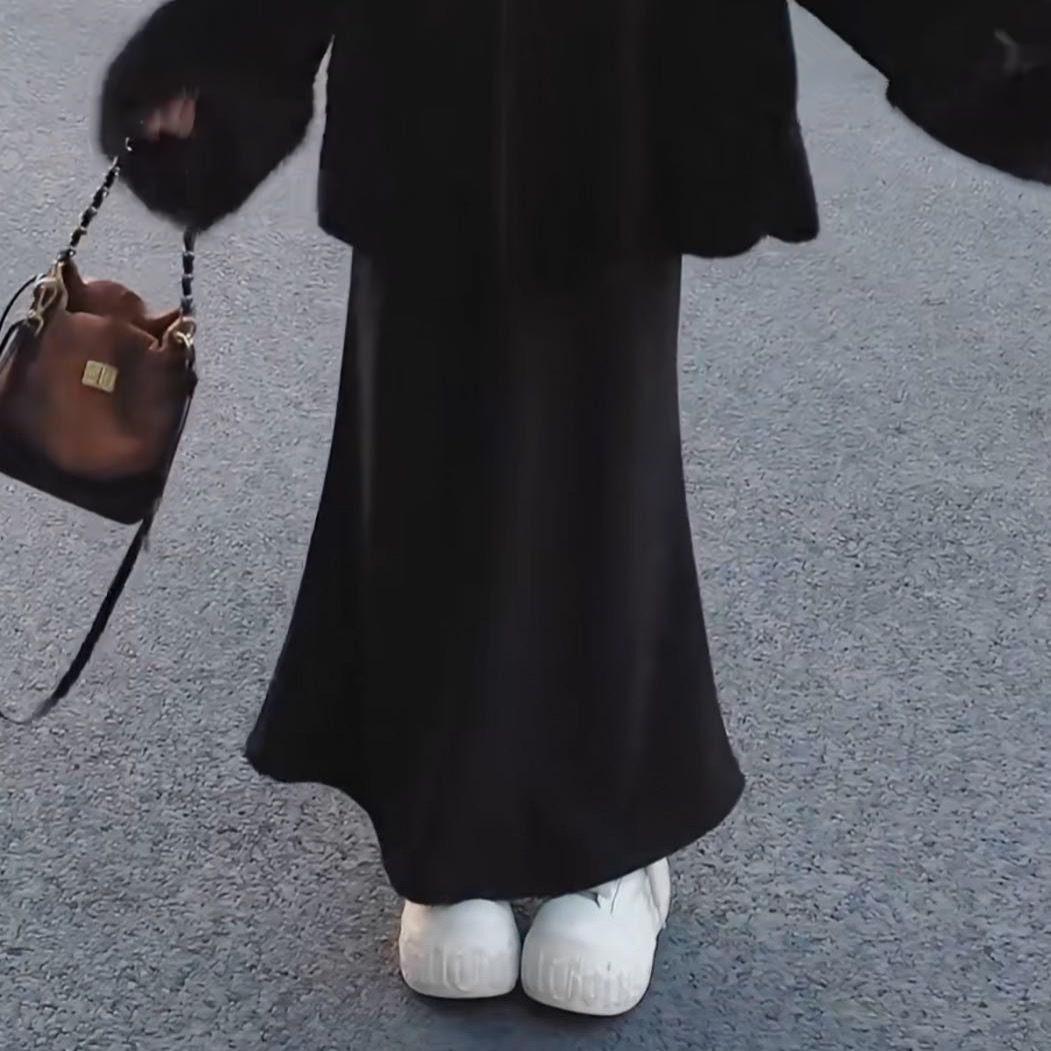 YOO[高级感]垂感超好看长款鱼尾裙一