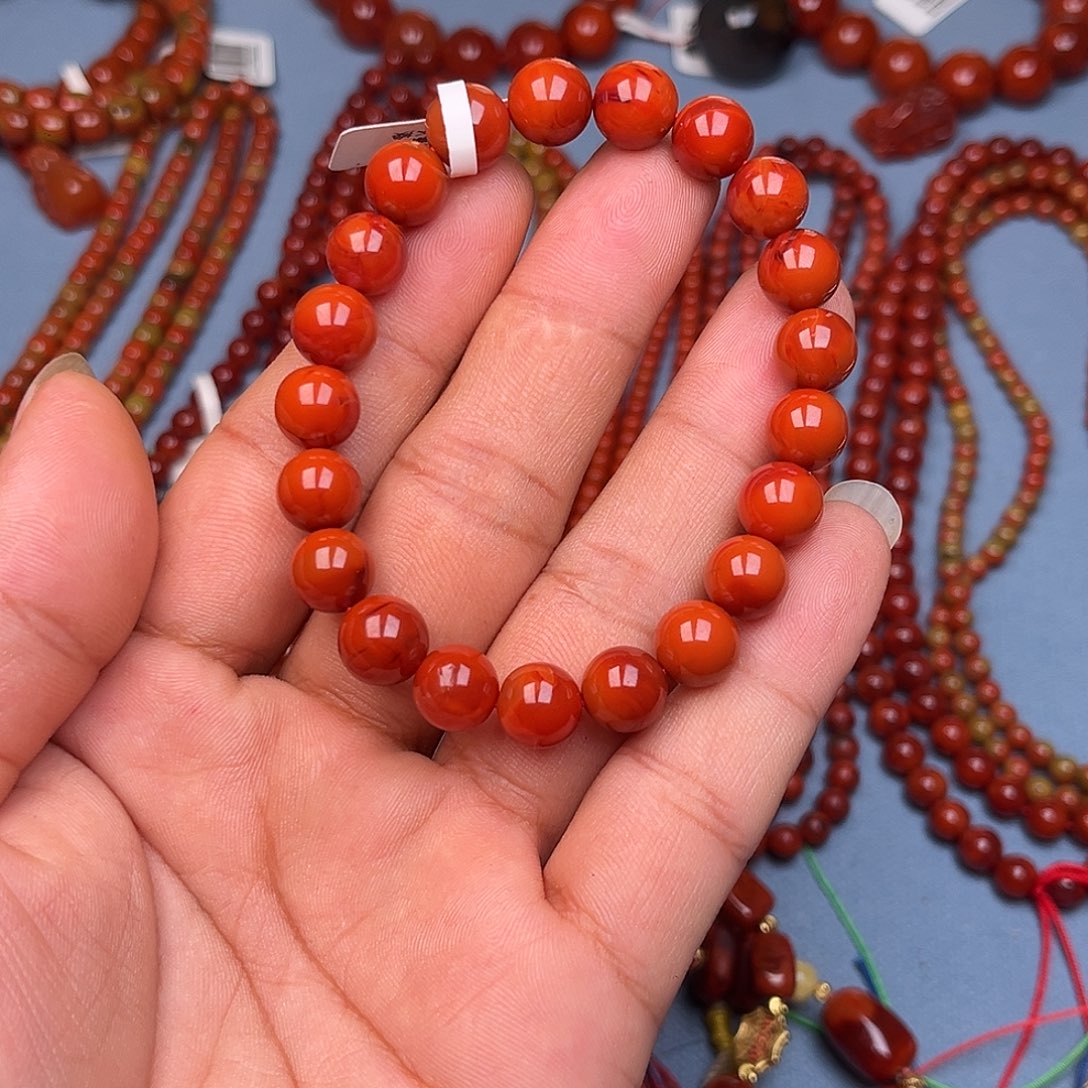 手链未镶嵌南红玛瑙柿子锦卡9 +