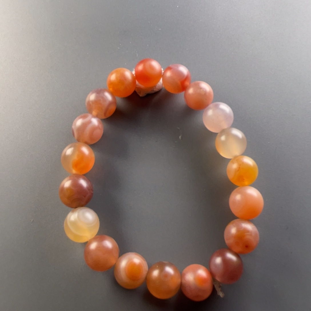 南红玛瑙保山蒲漂天然原矿天眼手串未镶嵌