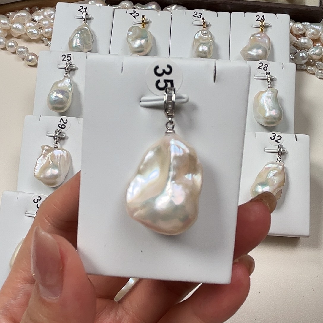 淡水珍珠颈饰银S925镶嵌