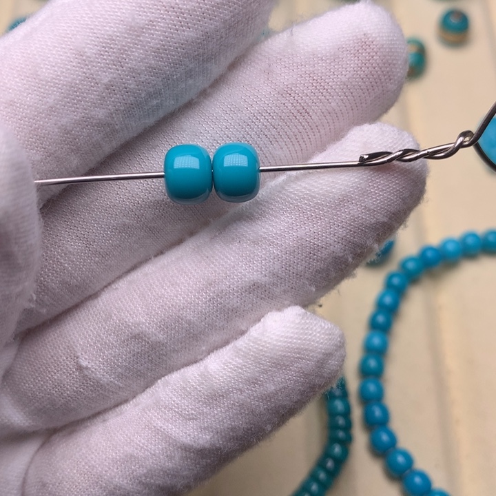 未镶嵌绿松石绿松石老型7.6