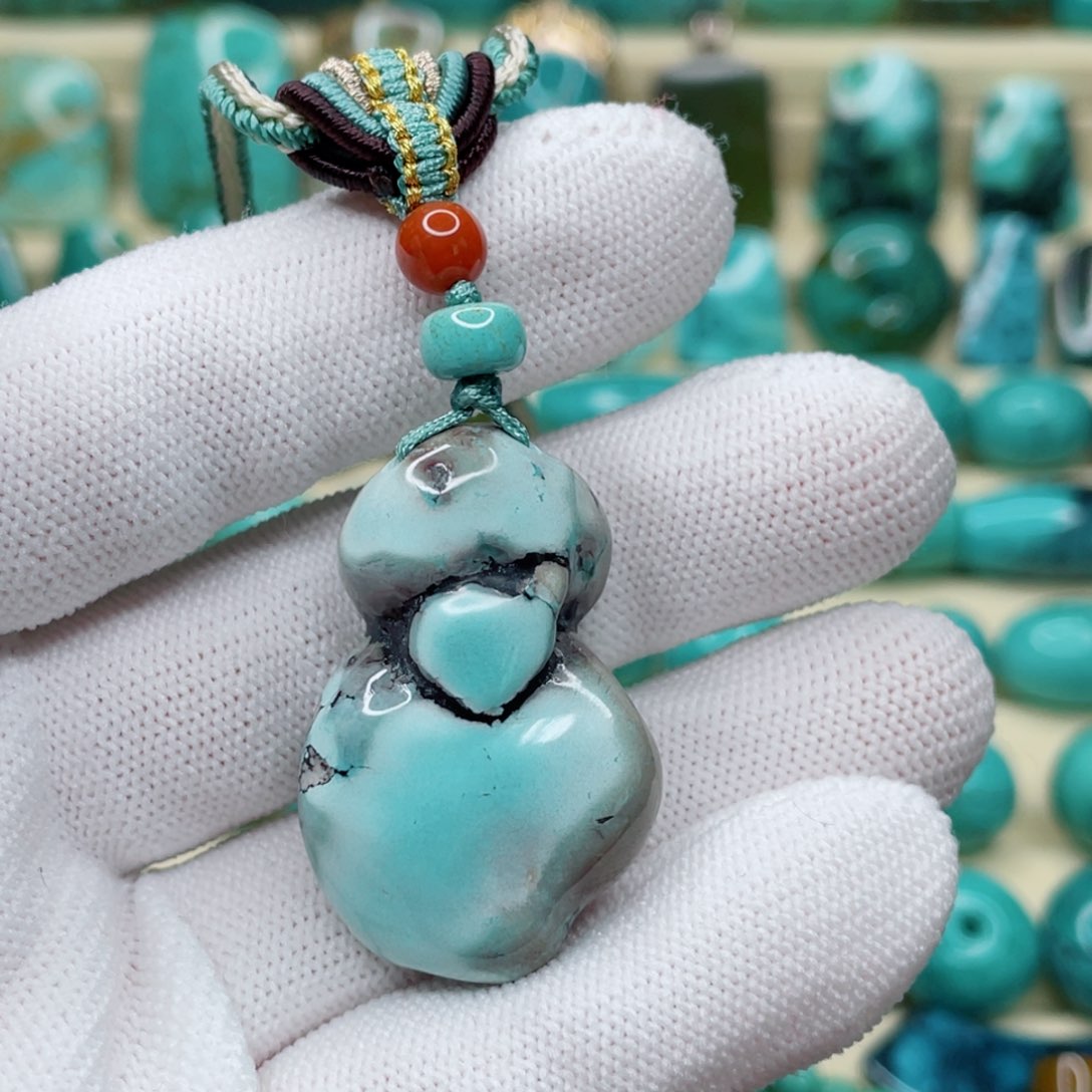 绿松石珠宝奇石银S925镶嵌