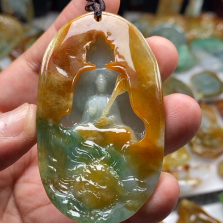 【闪购商品】翡翠颈饰未镶嵌缅甸翡翠A货吊坠