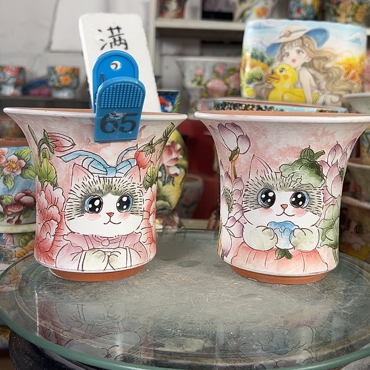 满38包邮 景德镇幸运花盆