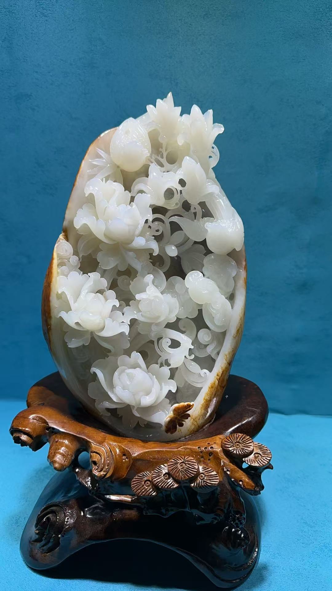 和田玉山水摆件美美的