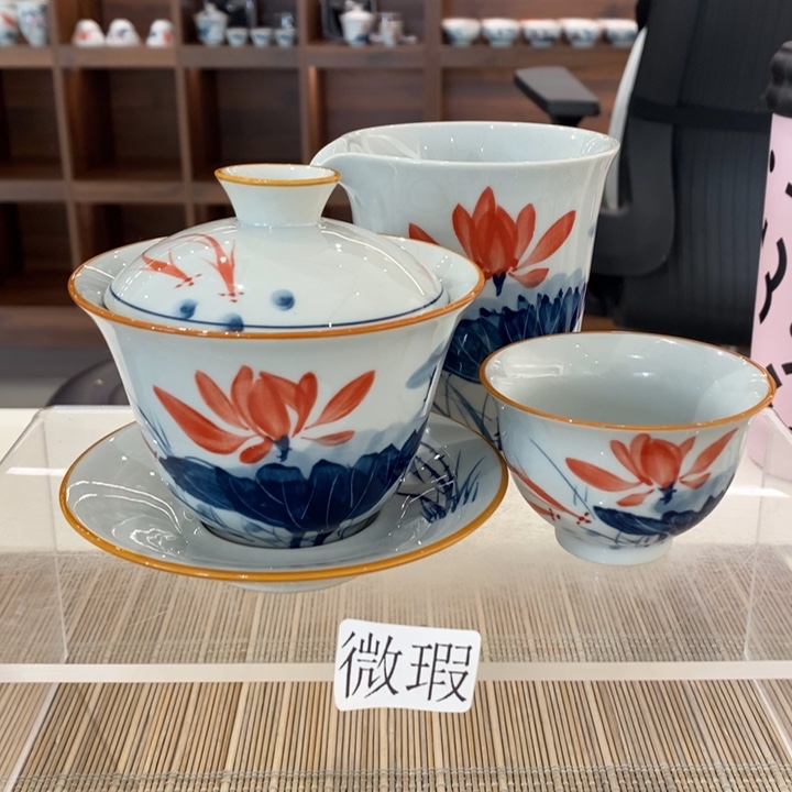 釉下老陶泥手工绘制