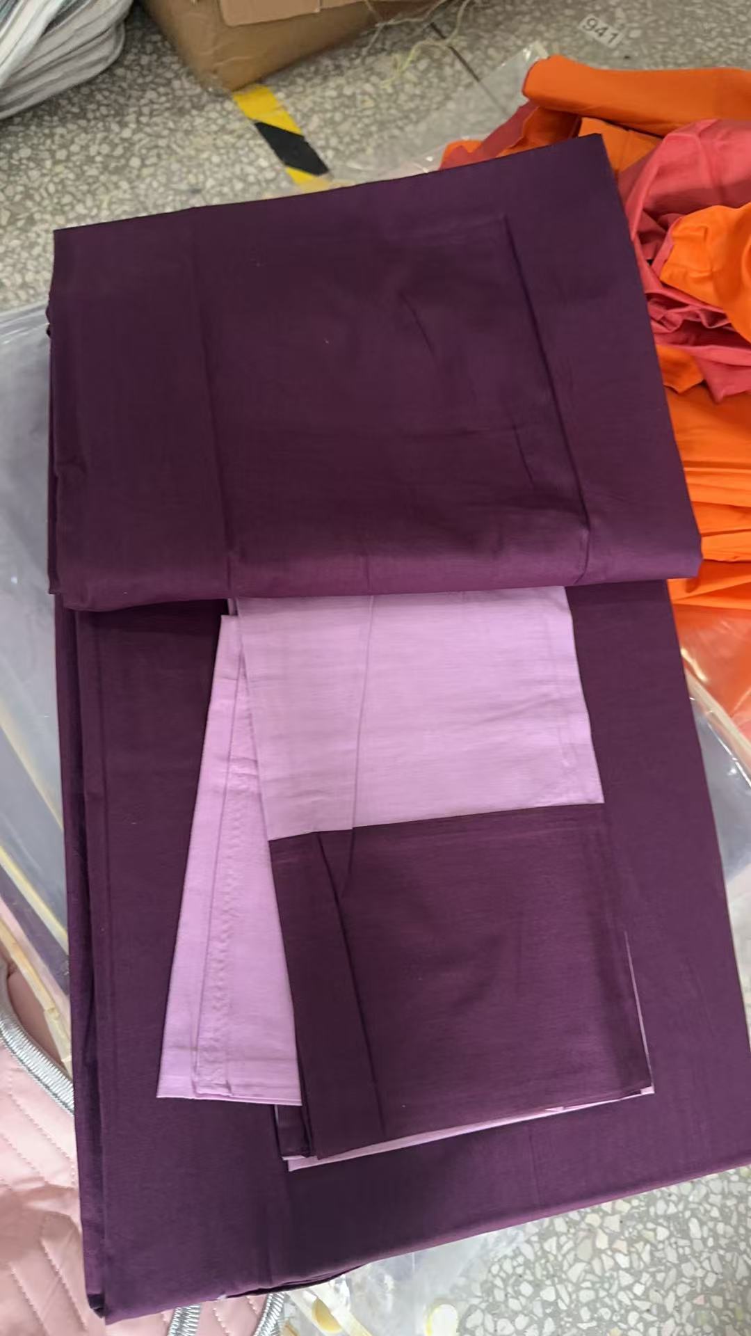 《兵哥外贸》3楼200×250深紫色全棉被套三件套 发一套 