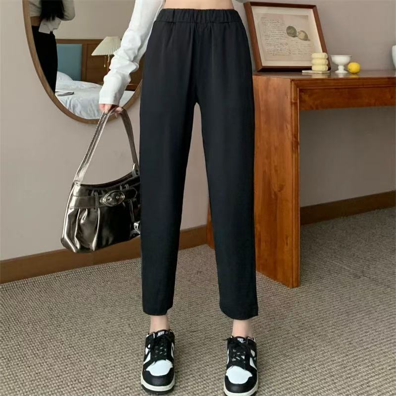 5099 梨形身材哈伦裤女春秋新款高腰遮肚休闲裤日常显瘦裤