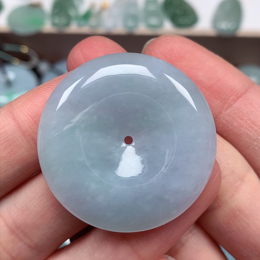 翡翠颈饰未镶嵌平安扣吊坠