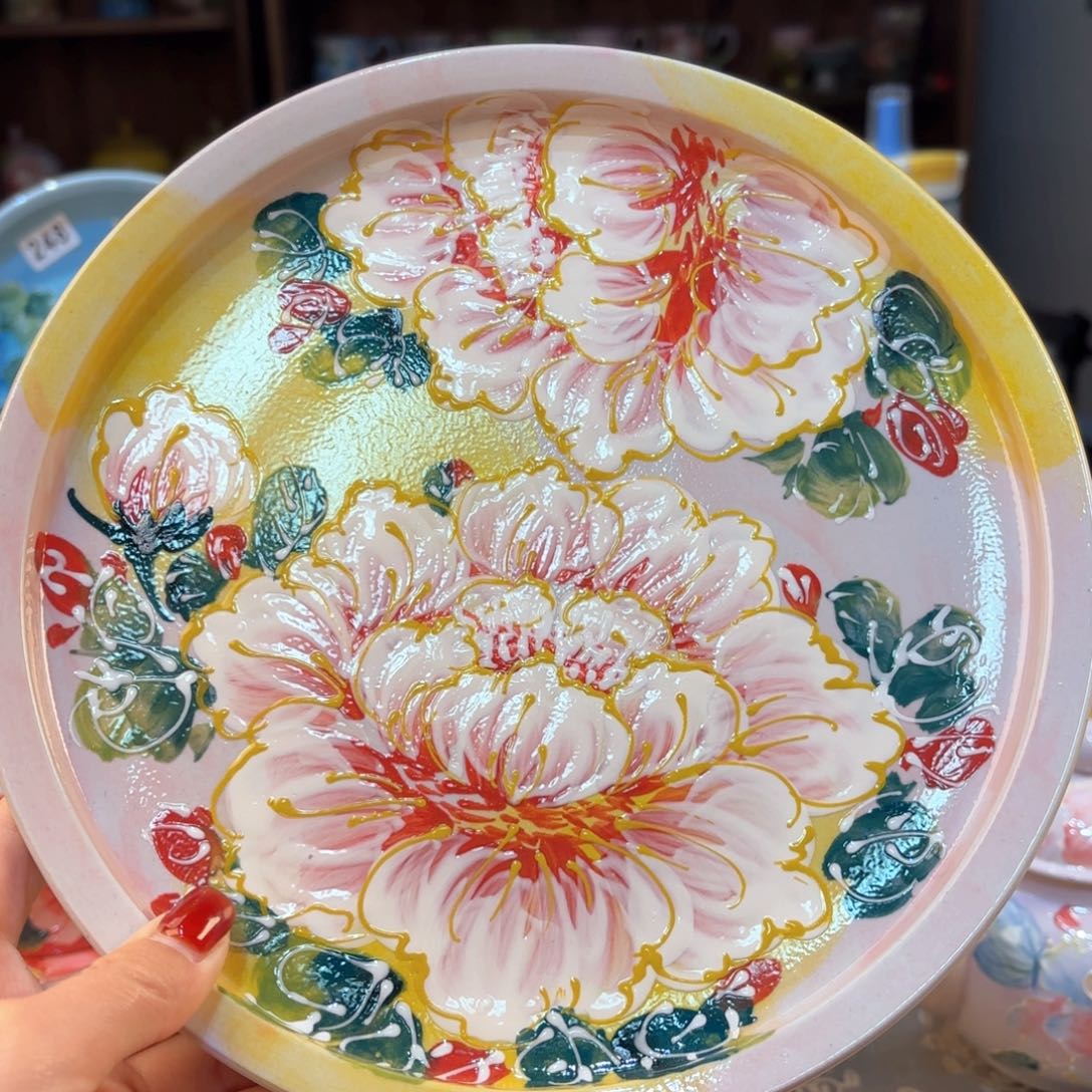 景德镇手绘高温釉下彩陶瓷茶具