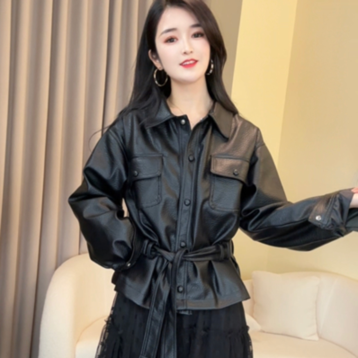 2025春季新款衣女短款夹克外套收腰时尚显瘦上衣爆款