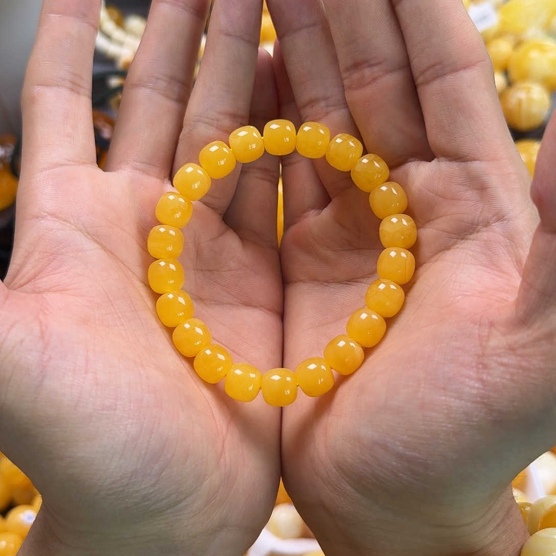 琥珀珠宝奇石未镶嵌同料老型10mm