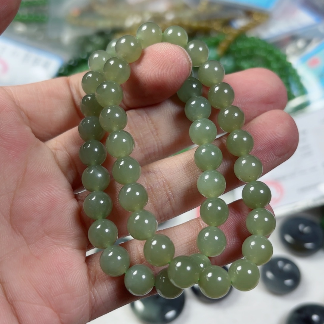和田玉手链拍一发一多样性未镶嵌