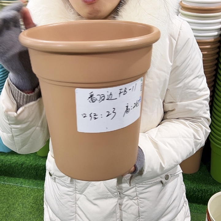 正品翻边盆口23高25白色无托5只