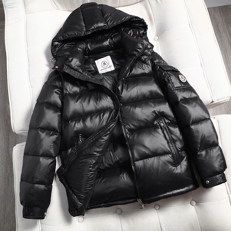 帅气男士高档潮流免洗加厚情侣2025亮面外套短款羽绒服新款防寒服