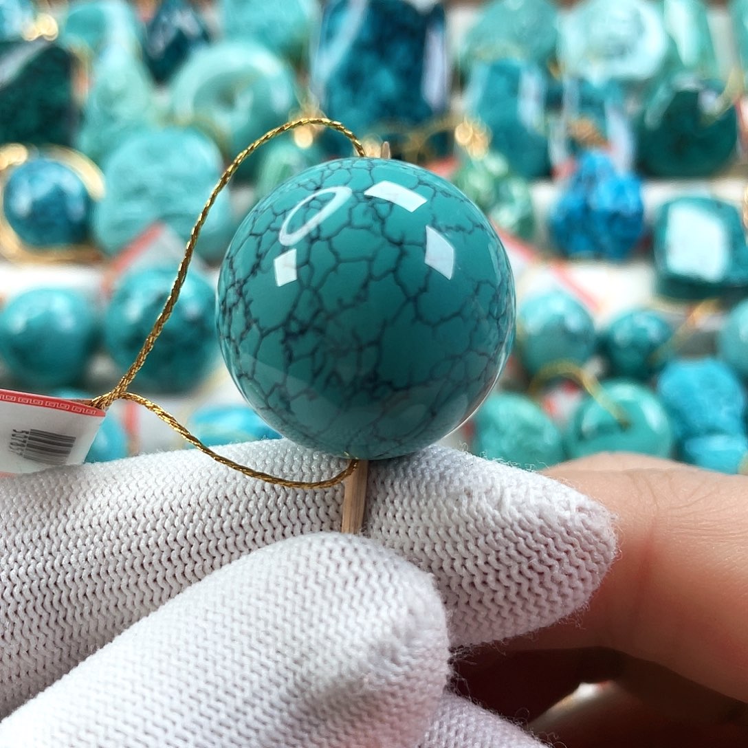 绿松石未镶嵌车挂直径24