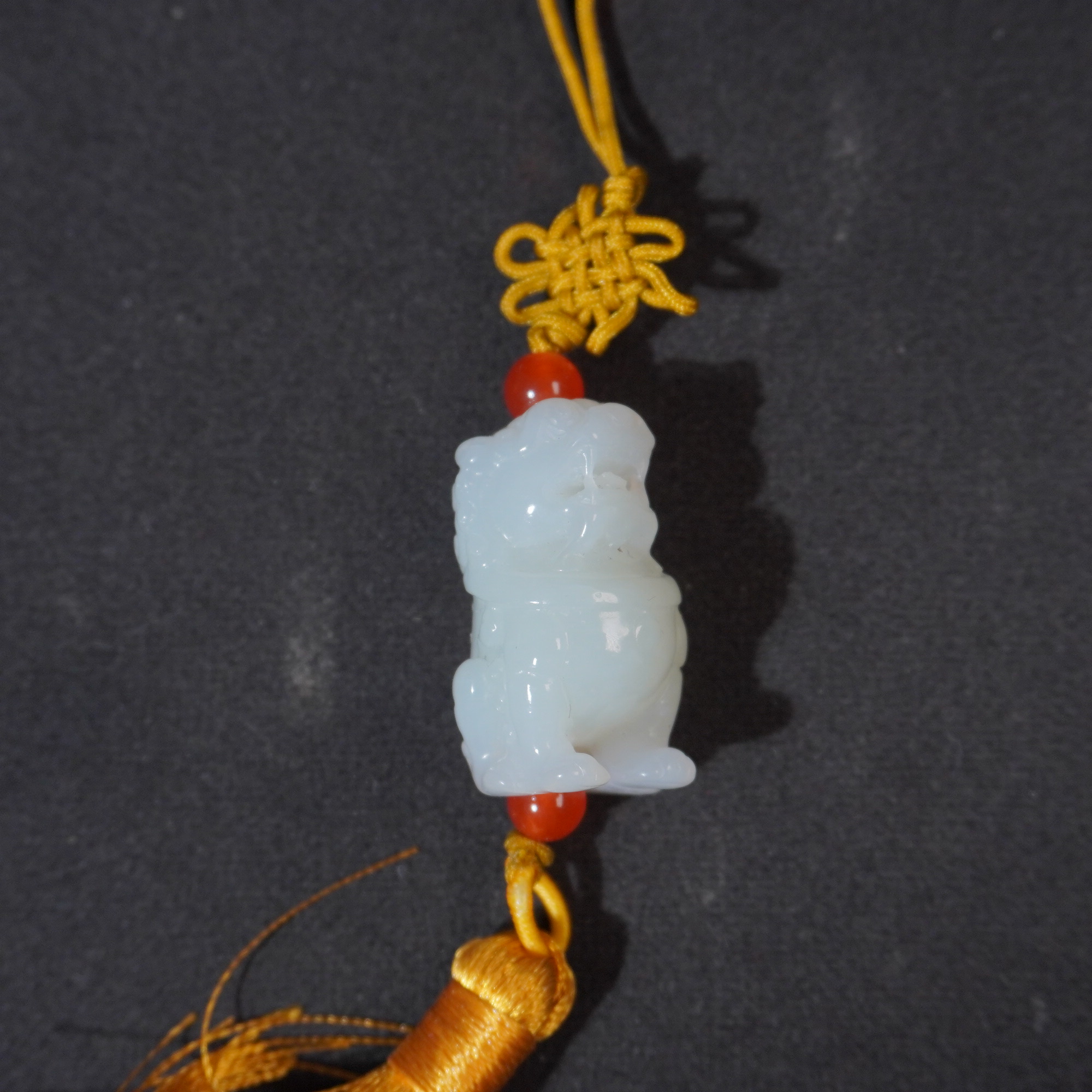 5SE33  清  和田玉狮子挂件