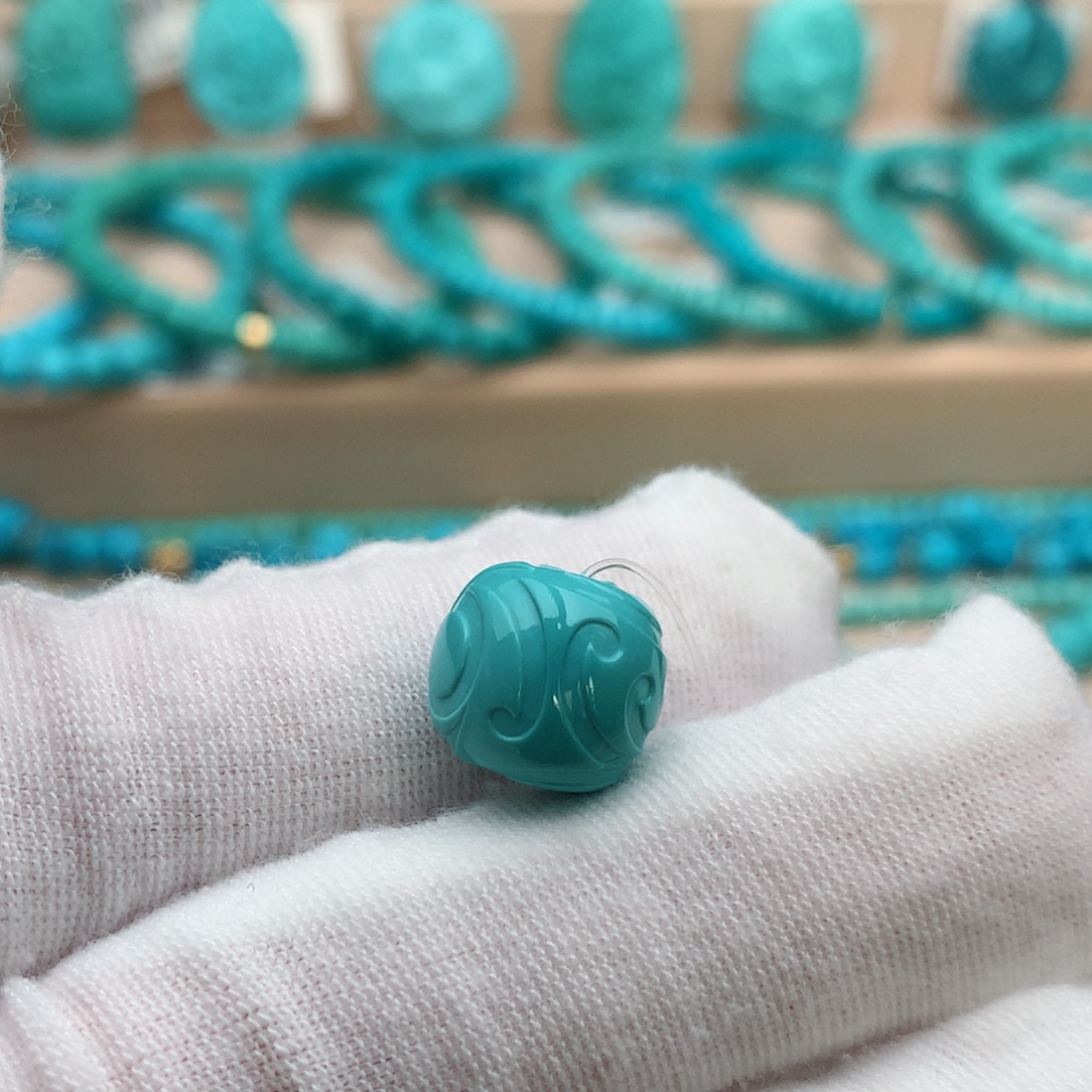 绿松石未镶嵌珠宝奇石12mm