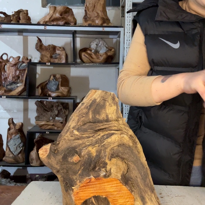 周***木太行崖柏摆件摆件