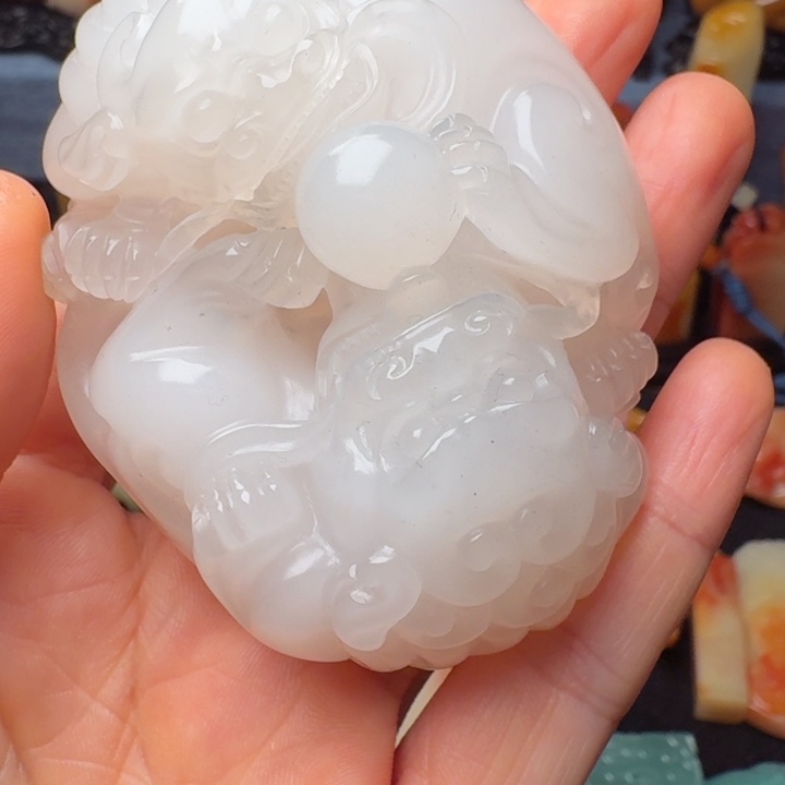 风***香寿山石印石寿山石高山猪油白