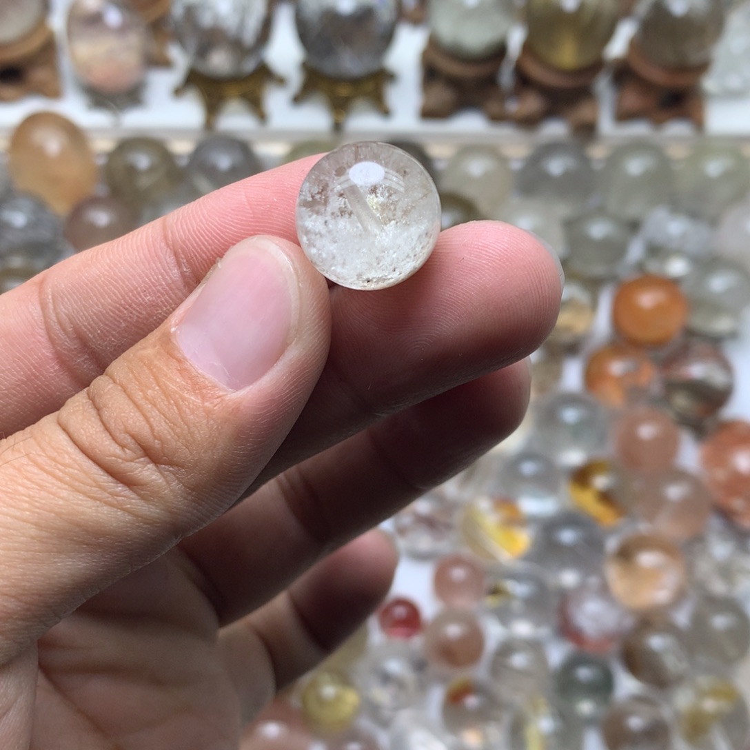 未镶嵌水晶珠宝半成品幽灵球