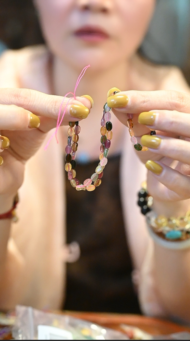 吊坠925银珐琅 茶-多宝彩虹链-带扣头