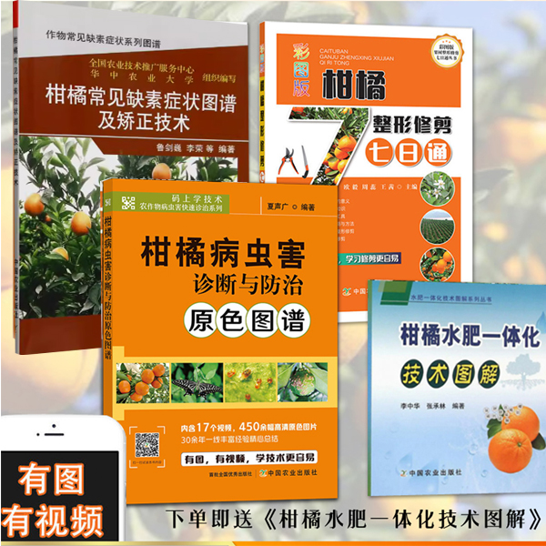 【柑橘营养+修剪+病虫害+水肥】彩图清晰   柑橘种植技术书籍