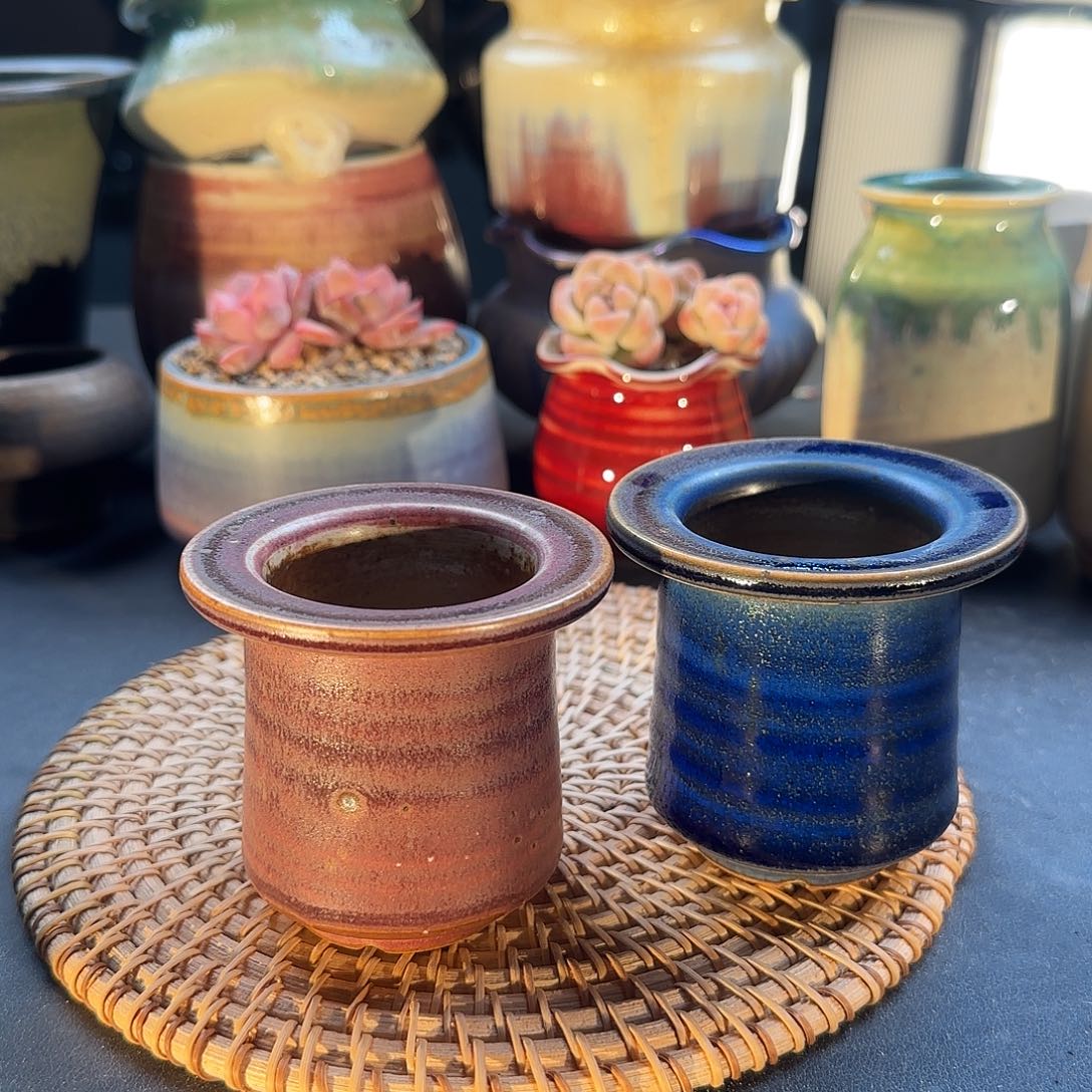 瓷片景德镇手工花盆