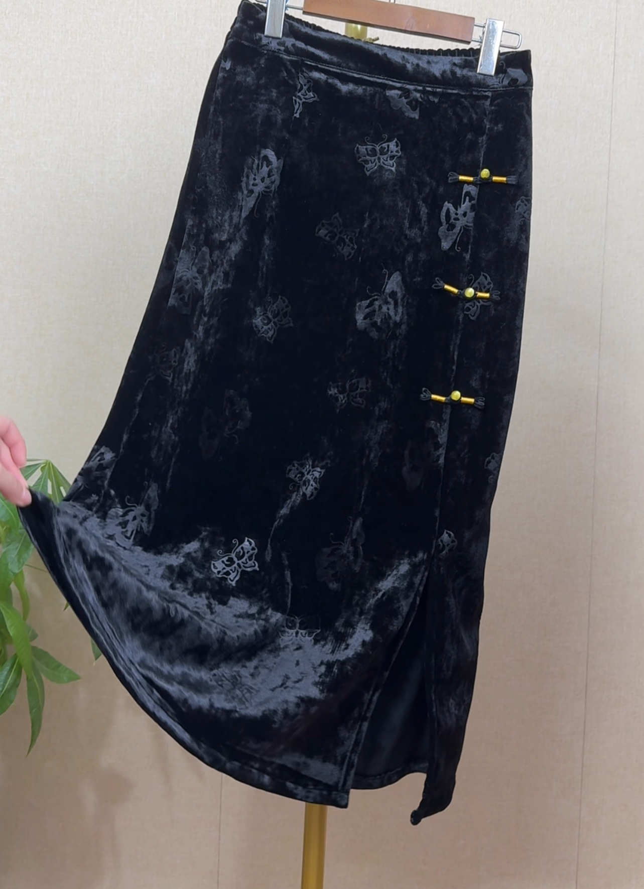 【慕婉】2025新款气质时尚新中式重工中长款女装裙子半身裙