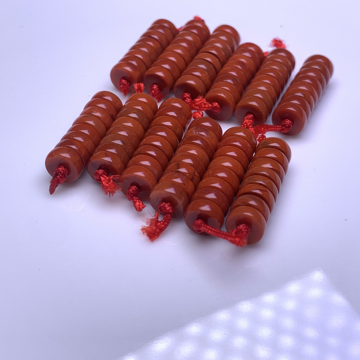 天然南红川料精品直切隔片6毫米左（一组8片）多样性发货其中一