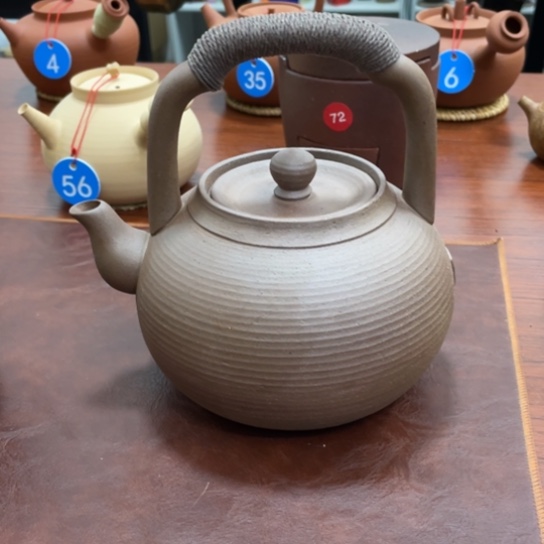 竹**风章泽雄粗陶提梁壶煮水壶一个