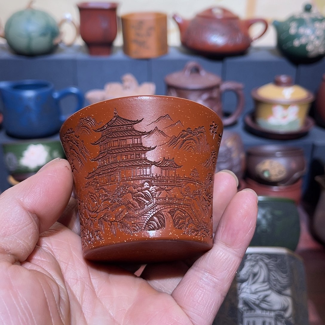 原矿紫砂手工主人杯