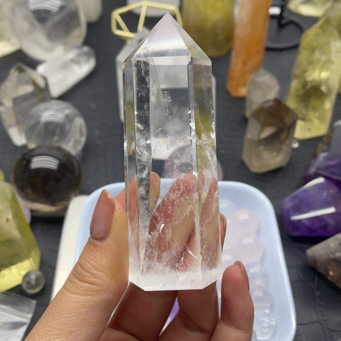 水晶42未镶嵌清*白水晶柱