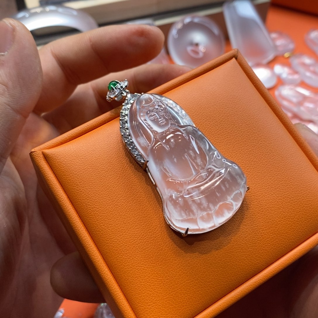 石英质玉颈饰银S925镶嵌我****眼