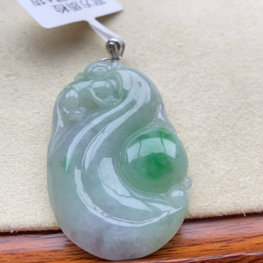 翡翠银S925镶嵌颈饰吊坠28