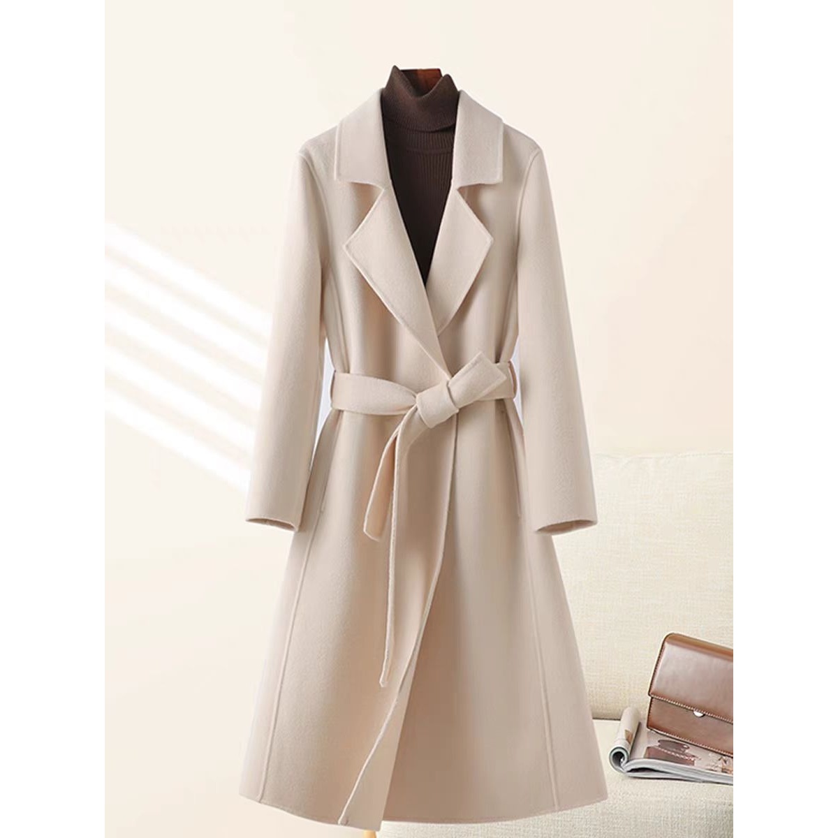 【B1171-B1180】冬款气质羊毛双面百搭时尚宽松轻奢女装羊绒外套